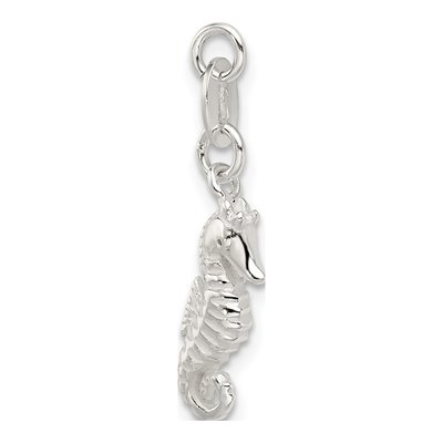 Sterling Silver Textured Seahorse Pendant – view 6