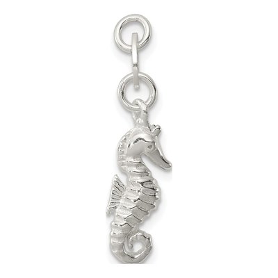 Sterling Silver Textured Seahorse Pendant