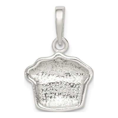 Sterling Silver Enamel Cupcake for Kids Pendant – view 5