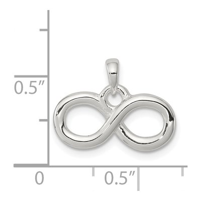 Sterling Silver Infinity Symbol Pendant – view 4