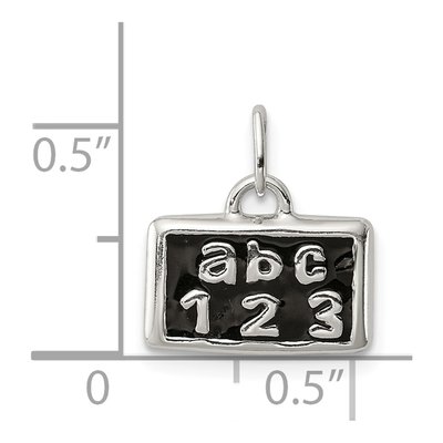Sterling Silver ABC Enamel Pendant – view 4