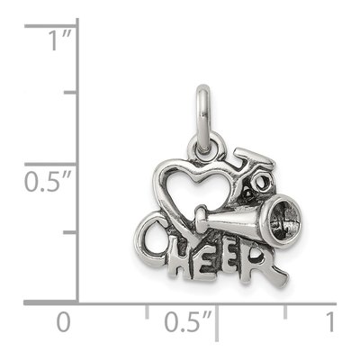 Sterling Silver I Love Cheer Pendant – view 4