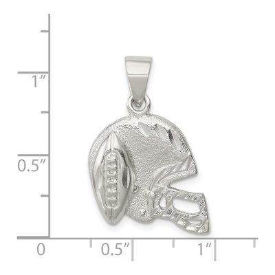 Sterling Silver Football Helmet Pendant – view 5