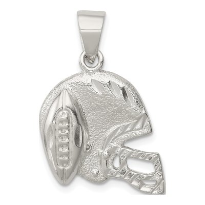 Sterling Silver Football Helmet Pendant