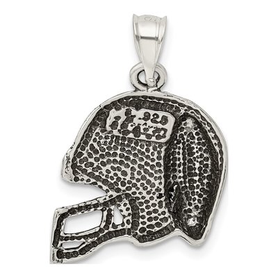 Sterling Silver Football Helmet Pendant – view 5