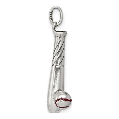 Sterling Silver Bat Ball Charm – view 3