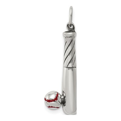 Sterling Silver Bat Ball Charm