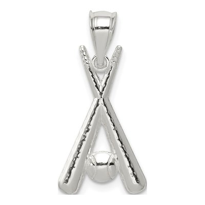 Sterling Silver Baseball Bats Pendant