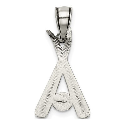 Sterling Silver Antiqued Baseball Bats Pendant – view 5