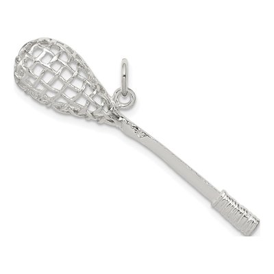 Sterling Silver Lacrosse Pendant