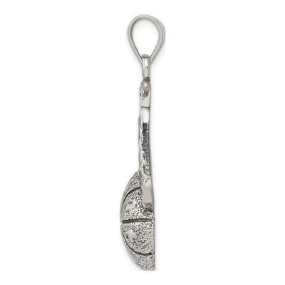 Sterling Silver Basketball Backboard Pendant – view 3