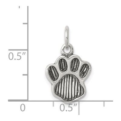 Sterling Silver Paw Print Pendant – view 4