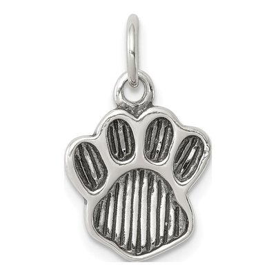 Sterling Silver Paw Print Pendant