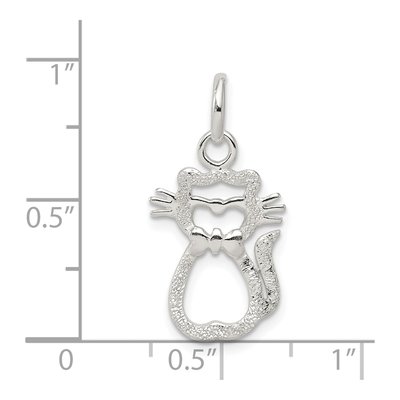 Sterling Silver Cat Pendant – view 4