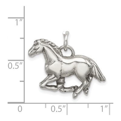 Sterling Silver Antiqued Horse Pendant – view 4