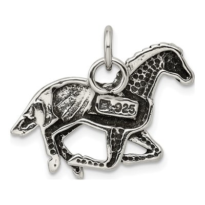 Sterling Silver Antiqued Horse Pendant – view 5