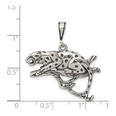 Sterling Silver Leopard on Branch Pendant – view 4