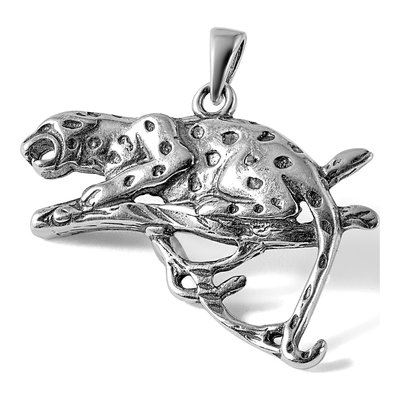 Sterling Silver Leopard on Branch Pendant – view 6