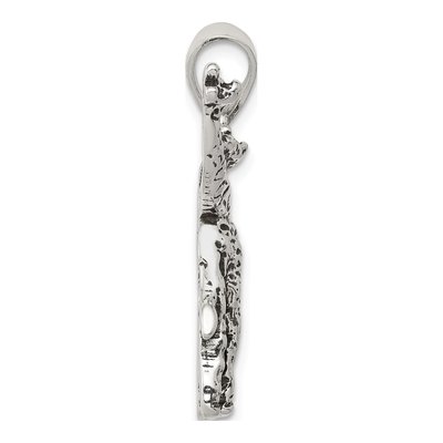 Sterling Silver Antiqued Giraffes Pendant – view 3