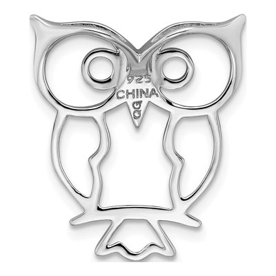 Sterling Silver Owl Slide Pendant – view 4