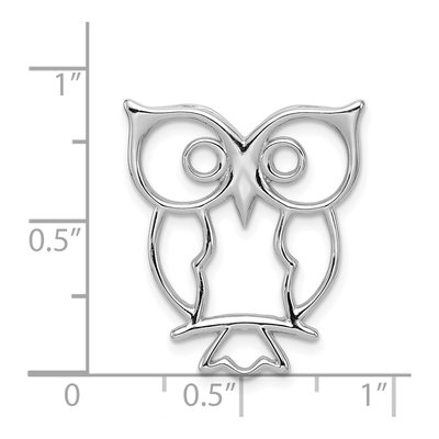 Sterling Silver Owl Slide Pendant – view 5