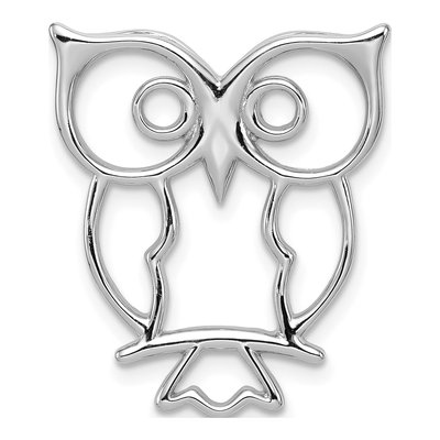 Sterling Silver Owl Slide Pendant