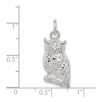 Sterling Silver Owl Pendant – view 4