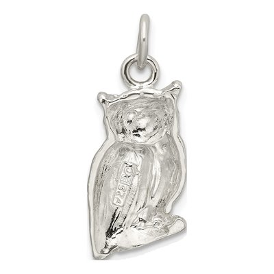 Sterling Silver Owl Pendant – view 5