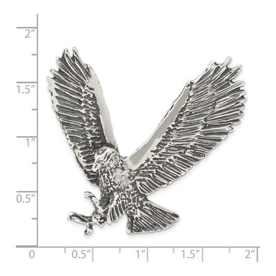 Sterling Silver Antiqued Eagle Slide Pendant – view 4