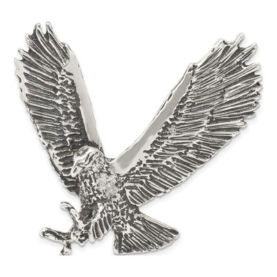 Sterling Silver Antiqued Eagle Slide Pendant