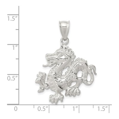 Sterling Silver Chinese Dragon Pendant – view 3