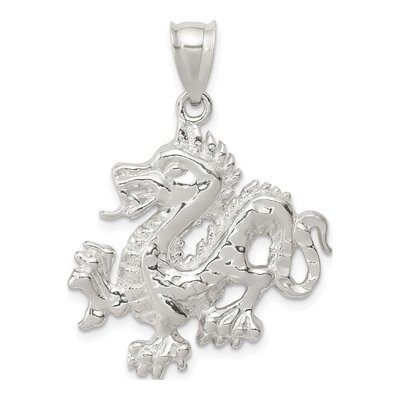 Sterling Silver Chinese Dragon Pendant