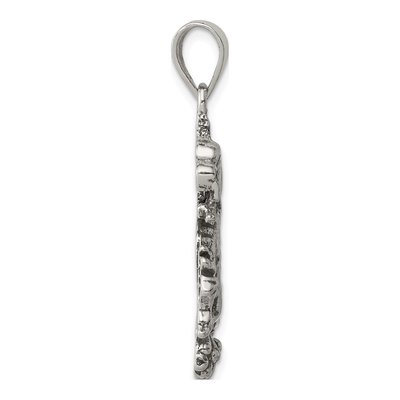 Sterling Silver Antiqued Dragon Pendant – view 3
