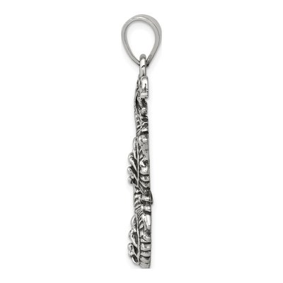 Sterling Silver Antiqued Dragon Pendant – view 3