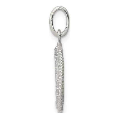 Sterling Silver CZ Anchor Pendant – view 3