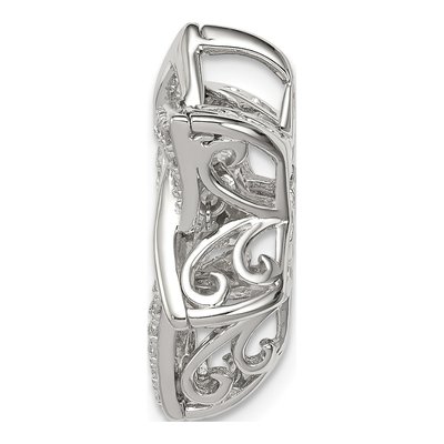Sterling Silver CZ Star of David Pendant – view 3