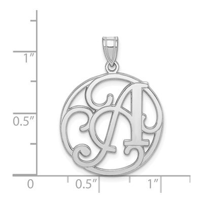 Sterling Silver Letter A Pendant – view 3