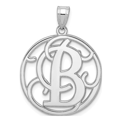 Sterling Silver Letter B Pendant
