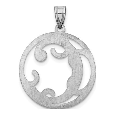 Sterling Silver Script Letter C Pendant – view 5