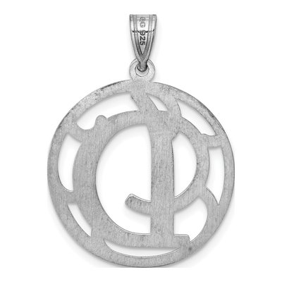 Sterling Silver Letter D Pendant – view 4