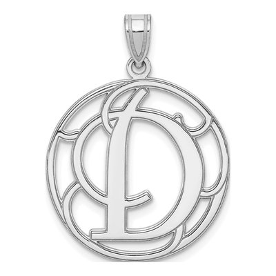 Sterling Silver Letter D Pendant