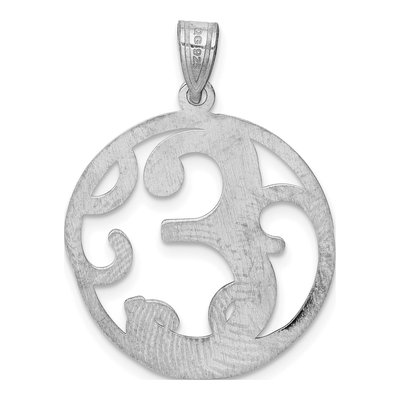 Sterling Silver Letter E Pendant – view 4