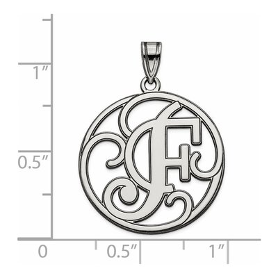 Sterling Silver Letter F Pendant – view 5