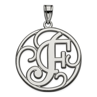 Sterling Silver Letter F Pendant