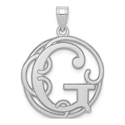 Sterling Silver Letter G Pendant