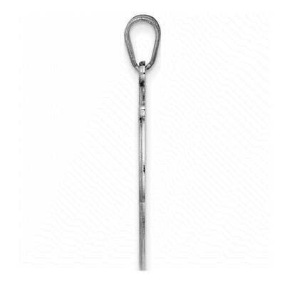 Sterling Silver Script Letter H Pendant – view 3