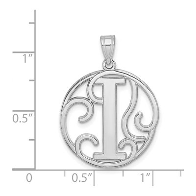 Sterling Silver Initial I Pendant – view 3