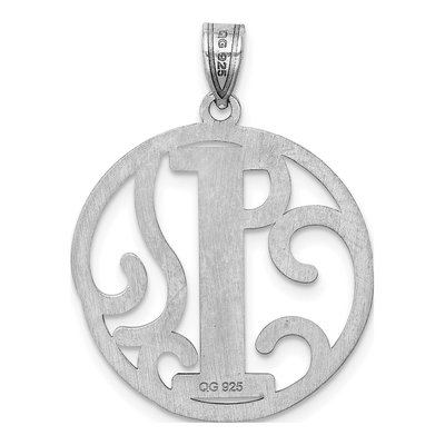 Sterling Silver Initial I Pendant – view 4