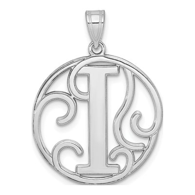 Sterling Silver Initial I Pendant