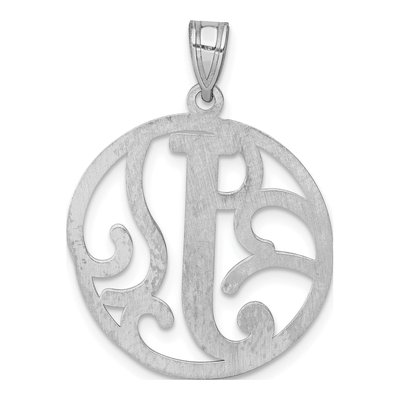 Sterling Silver Letter J Pendant – view 4